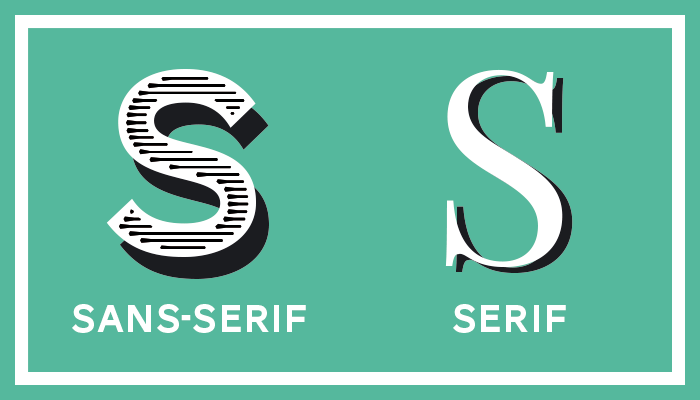 Design terms serif sans serif