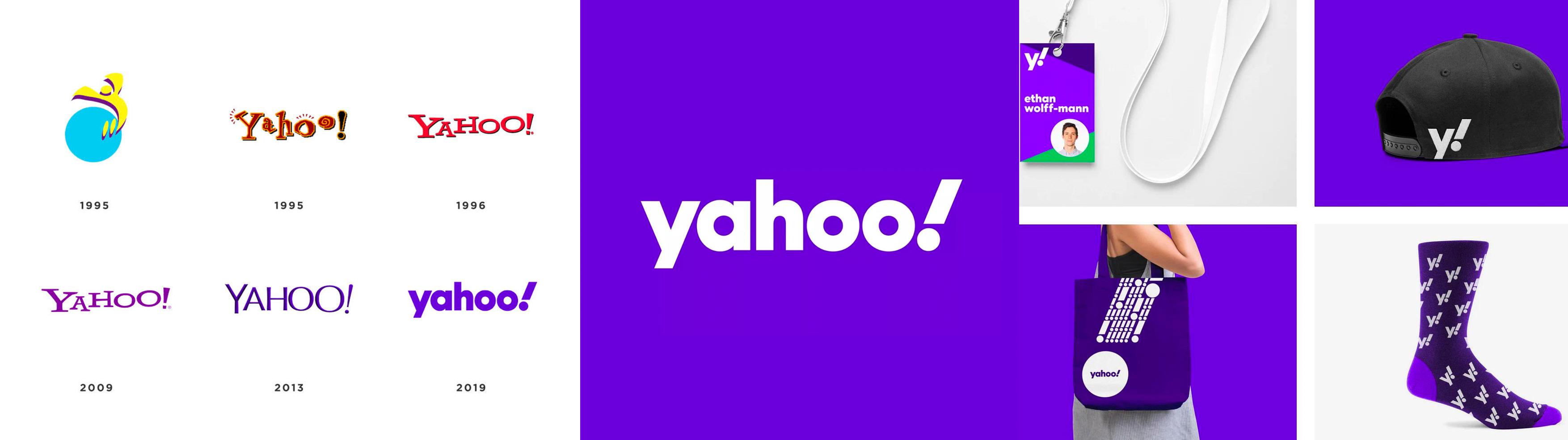 yahoo branding update rebrand development design style logo icon