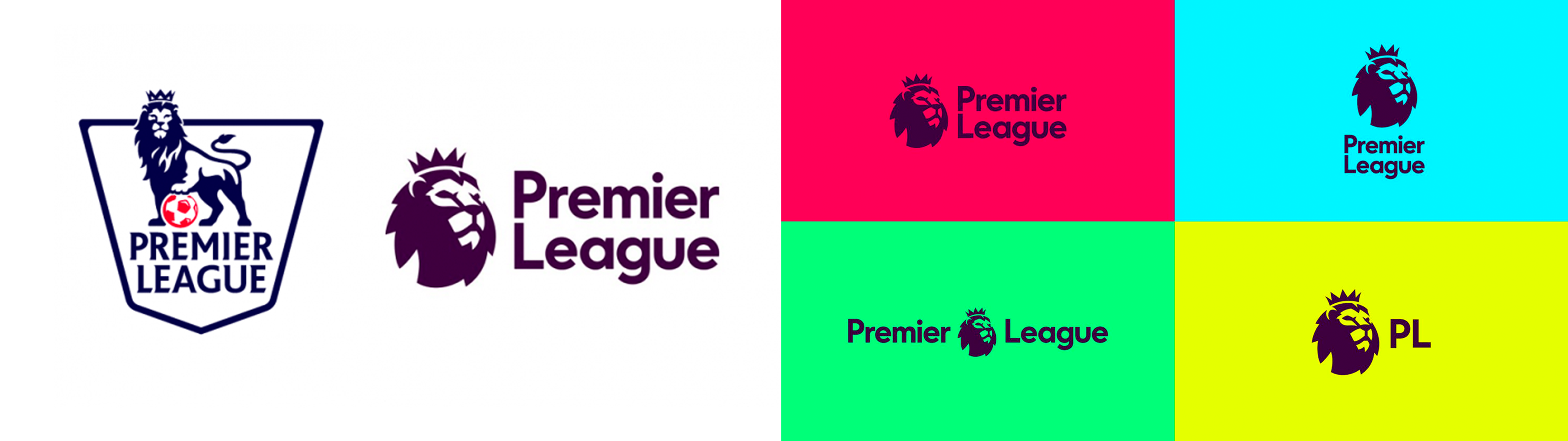 premier league rebrand branding logo update colours geometric 