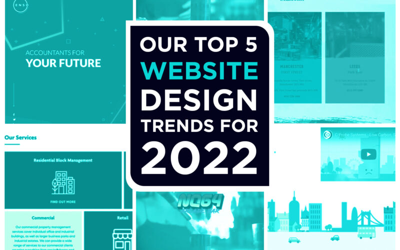 WEBSITE DESIGN BLOG featured cover header mage explainer collage montage layout typography website design branding top trends 5 10